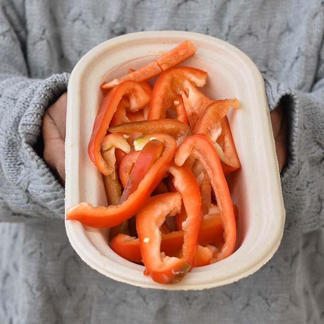 Organic Capsicum - Red (Sliced)