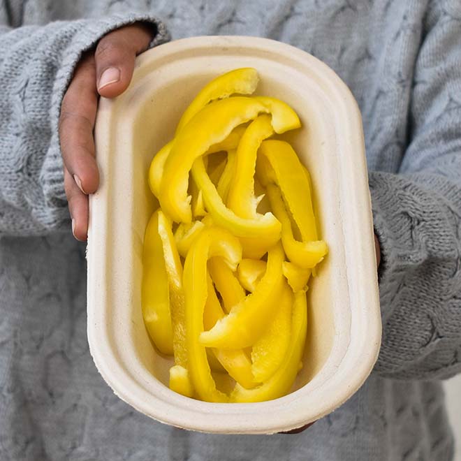 Organic Capsicum - Yellow (Sliced)